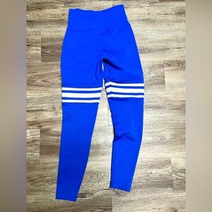 Gently worn blue leggings